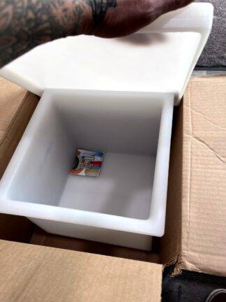 H34080-0000 BEL-ART Polyethylene Storage Tank: 10" High x 11" Diam