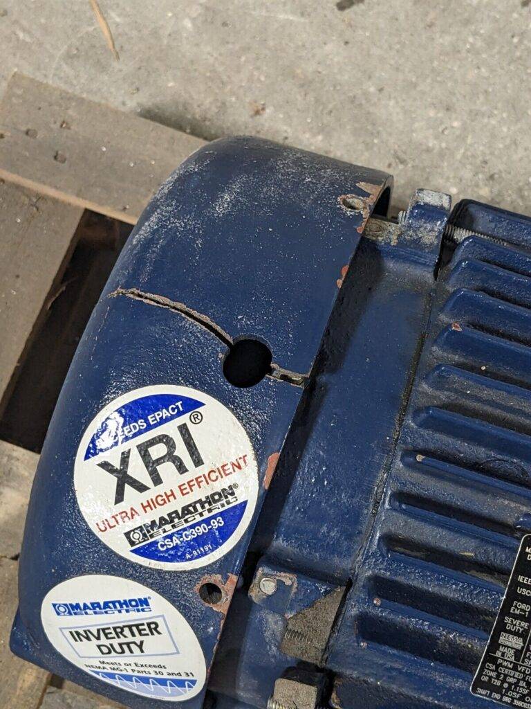 Marathon Severe Duty Electric Motor 7.5 HP 230/460v 3 Ph 213TTFS6531 Damaged