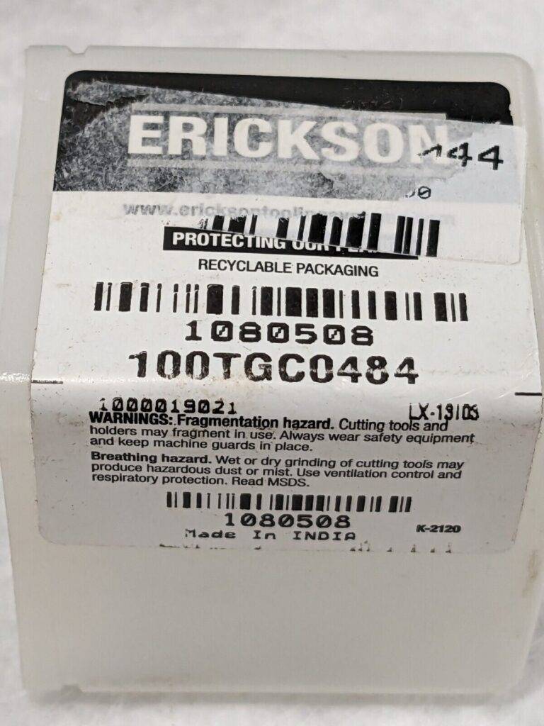 Erickson Coolant Single Angle Collet: TG/PG 100, 0.4844" 1080508