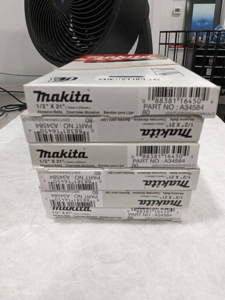 Makita 1/2-Inch x 21-Inch Abrasive Sanding Belt - 80 Grit Qty 60 A-34584