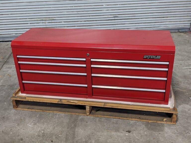 Waterloo Top Chest Tool Box 8-Drawer 52" W x 18" D 20" H Steel Red PCH-528RD