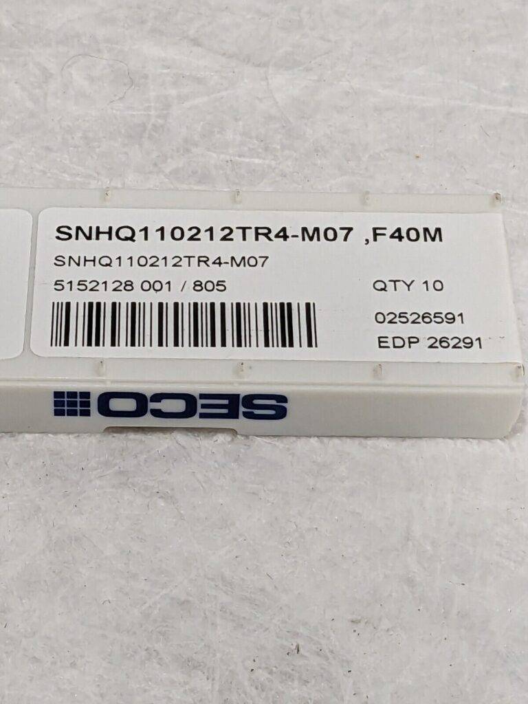 SECO Milling Insert: SNHQ110212TR4-M07 F40M, Solid Carbide Qty 10 02526591
