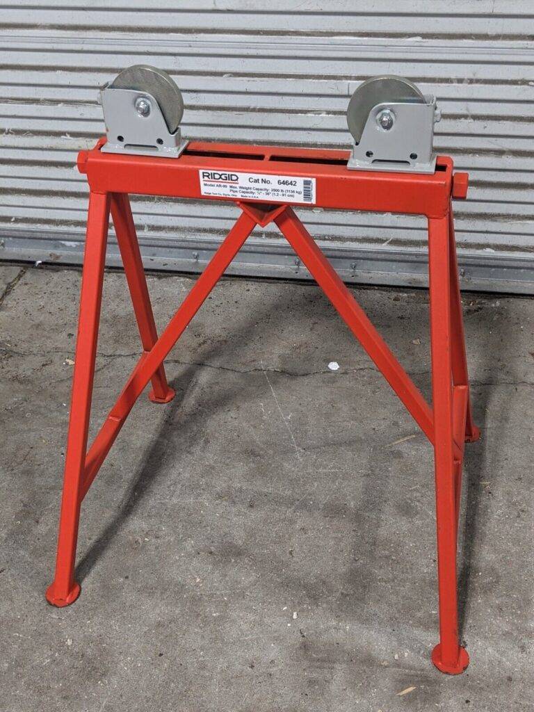 Ridgid Pipe Stand w/ Adjustable Steel Roller Heads 1/4" to 36" Capacity 64642