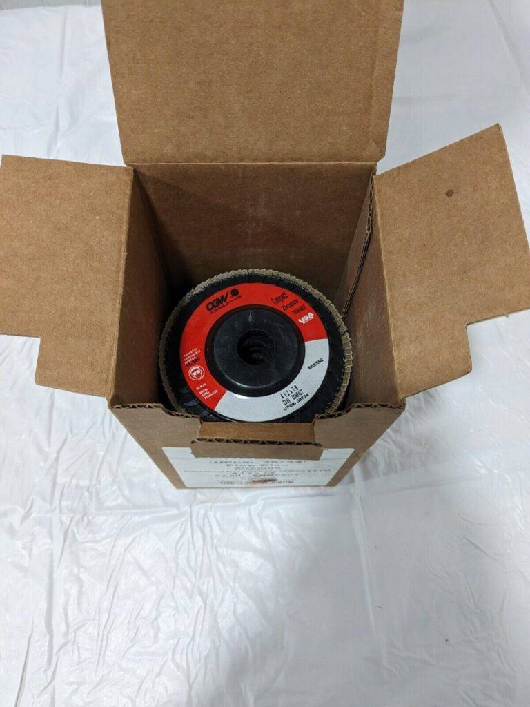 CGW Flap Disc: 4-1/2″ Dia, 7/8″ Hole, 60 Grit, ZA, Type 27 Qty 8 39724