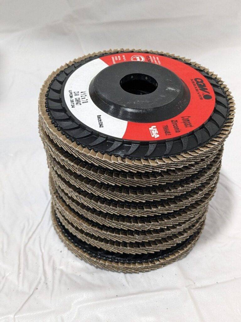 CGW Flap Disc: 4-1/2″ Dia, 7/8″ Hole, 60 Grit, ZA, Type 27 Qty 8 39724