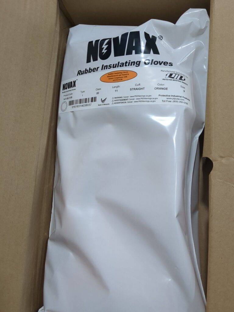 NOVAX Rubber Linesman Gloves: Novax Class 00, 11" Long 147-00-11/9