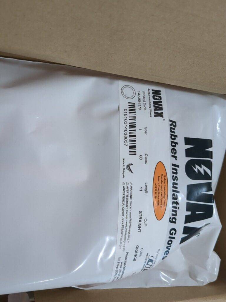 NOVAX Rubber Linesman Gloves: Novax Class 00, 11" Long 147-00-11/9