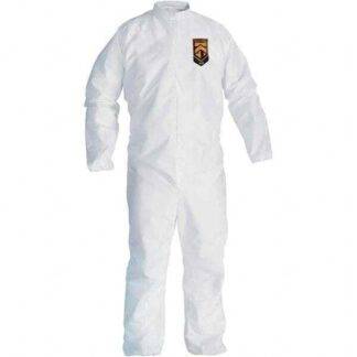 KleenGuard A30 Breathable Disposable Zipper Coverall White Case of 25 XL 46004