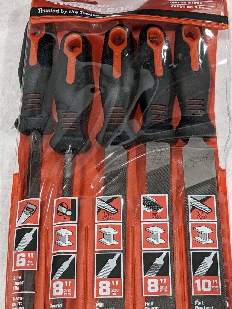 Nicholson 5Pc File Set With Ergonomic Handles 6", 8" & 10" 22150HIN