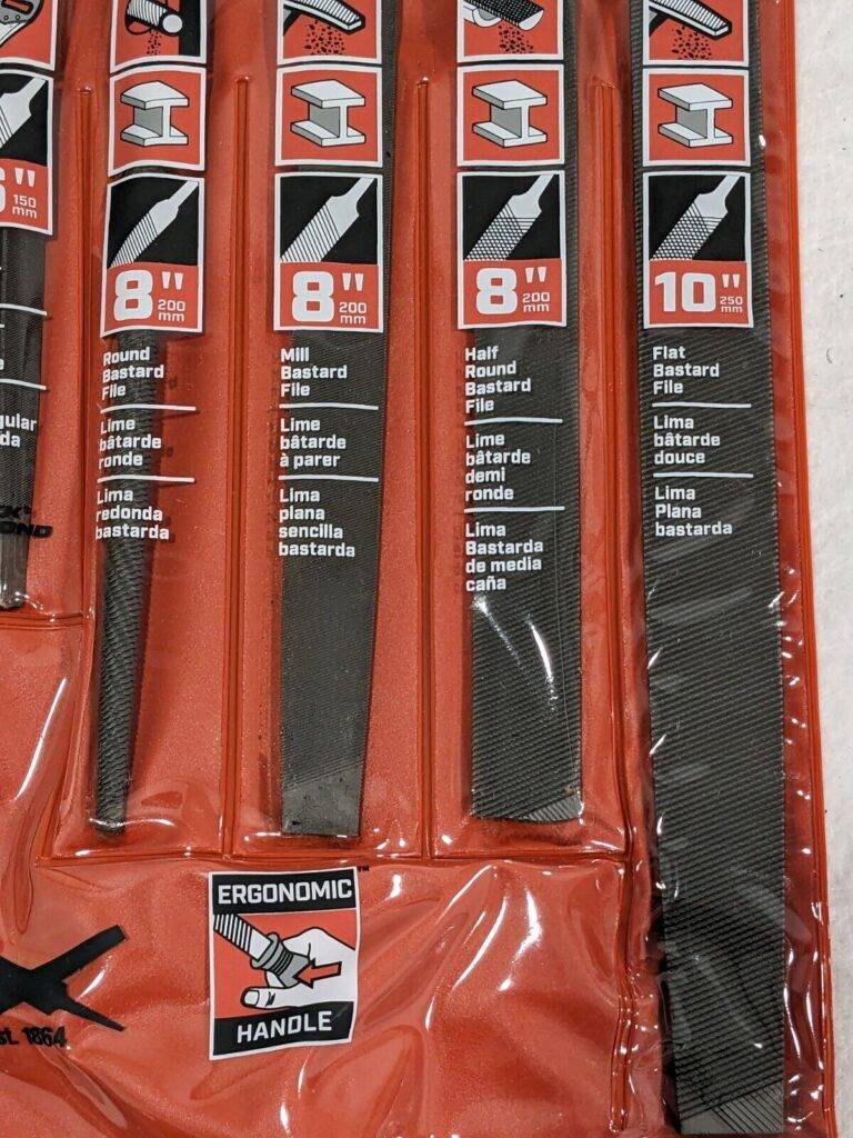 Nicholson 5Pc File Set With Ergonomic Handles 6", 8" & 10" 22150HIN