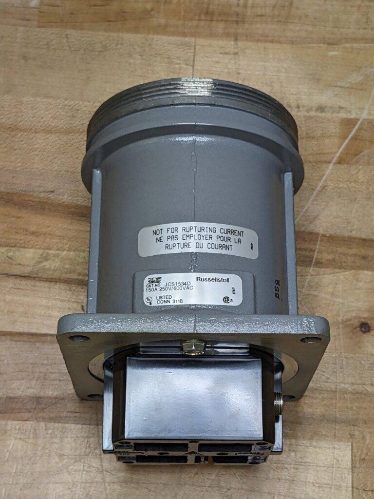 Russellstoll JCS1534D Industrial Connector 150 Amp 250/600 VAC 3-Pole 4-Wire