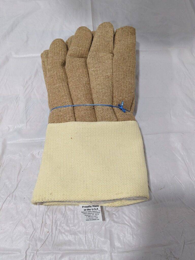 NATIONAL SAFETY APPAREL Heat Resist Gloves, Brown, 1 Pair G51PBRW13714