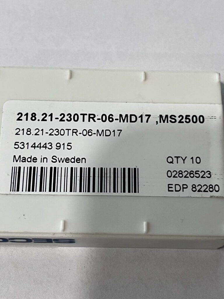 SECO Milling Insert: MS2500, Solid Carbide Qty 9