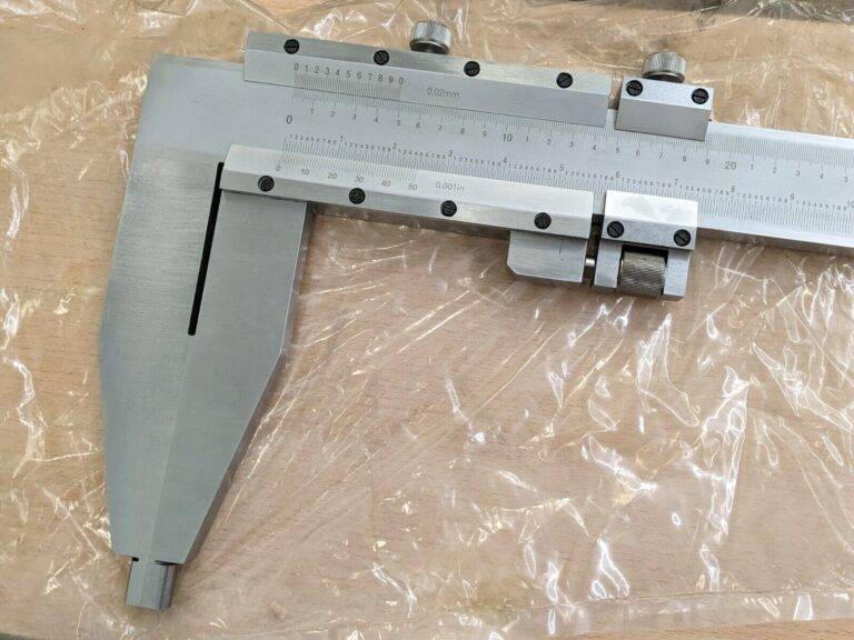 Heavy Duty Long Jaw Vernier Caliper w/ Case 0 to 60" Range 0.001" Grad. Damaged