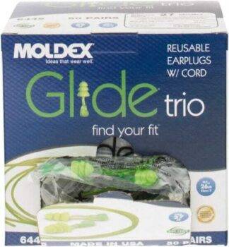 MOLDEX Earplugs 27 dB, PVC, Flanged, No Roll, Corded Reusable Qty 200 Pairs 6445
