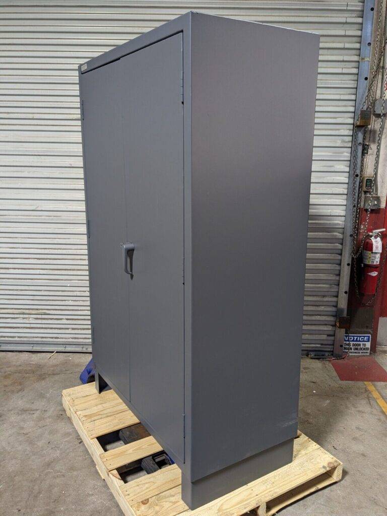 Durham Heavy Duty Storage Cabinet 4-Shelf 12 Ga. Steel 78" x 48" x 24" Damaged