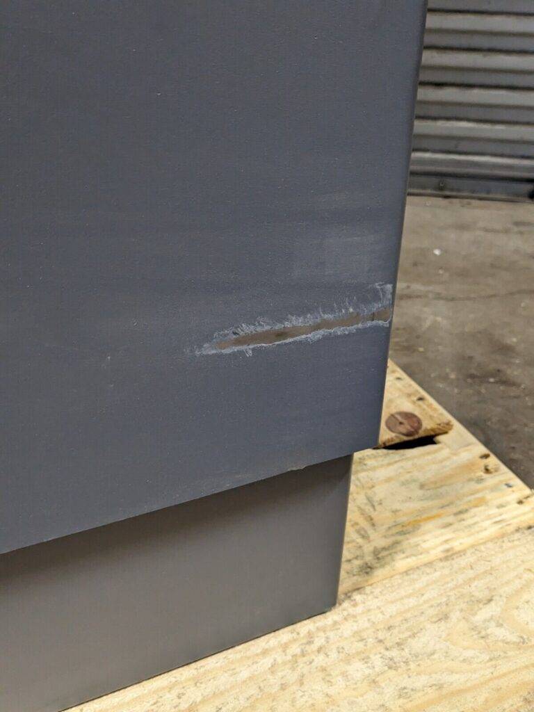 Durham Heavy Duty Storage Cabinet 4-Shelf 12 Ga. Steel 78" x 48" x 24" Damaged