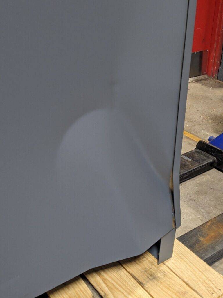 Durham Heavy Duty Storage Cabinet 4-Shelf 12 Ga. Steel 78" x 48" x 24" Damaged