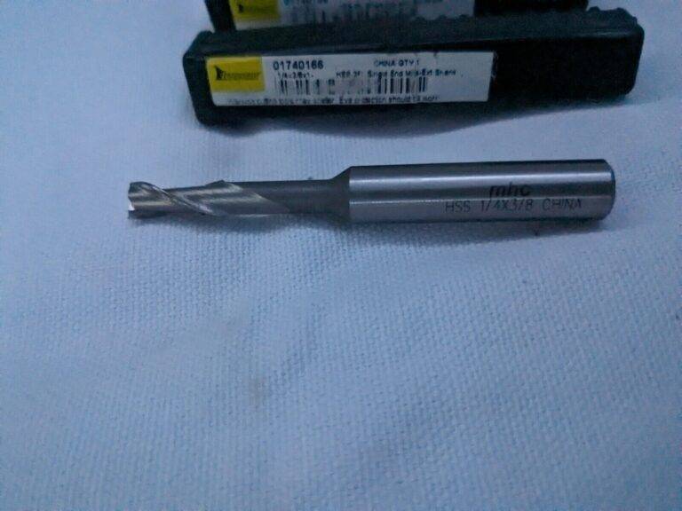 Square End Mill 4pk: 1/4" Dia, 5/8" LOC, 2 Fl HSS 720-1175