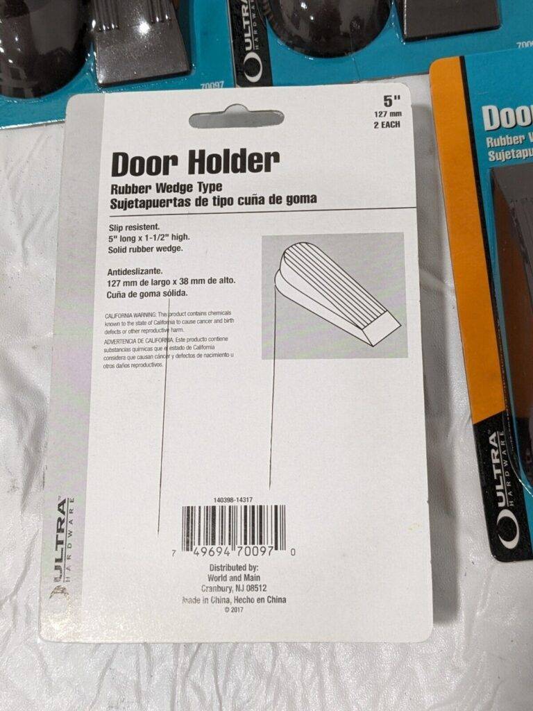 Ultra Hardware Stop Door Rubbr Wedge 5" Qty 5 Packs of 2 ( 10 Total ) 70097