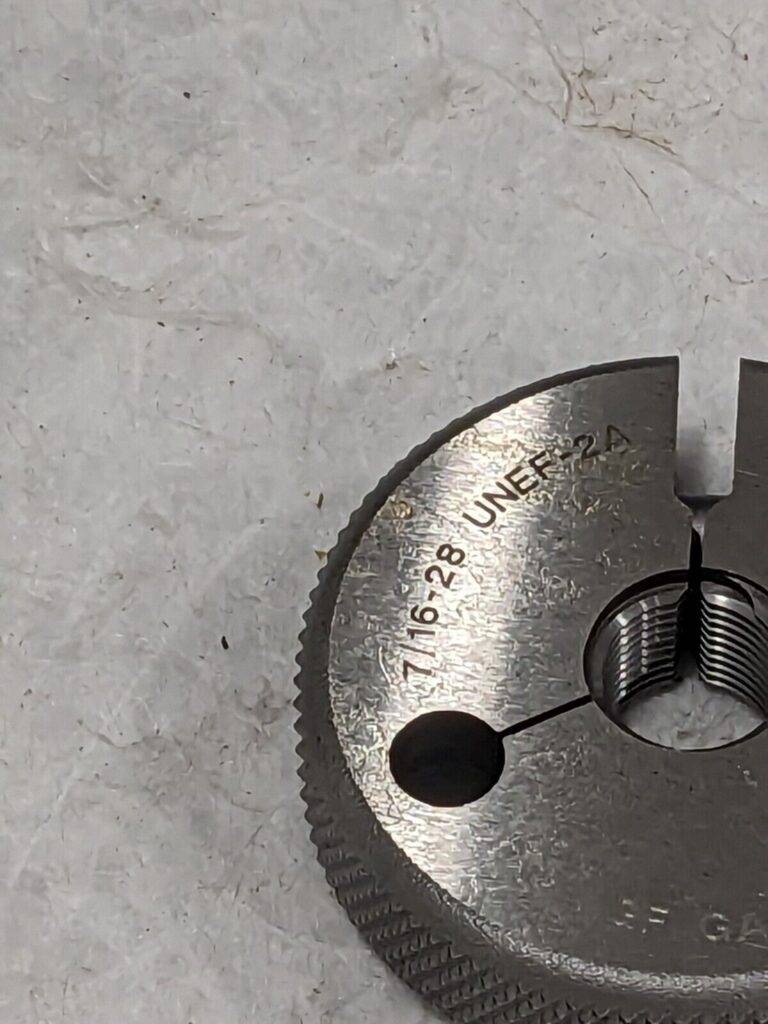 GF GAGE Threaded Ring Gage: 7/16-28, UNEF, Class 2A, GO R0437282AS