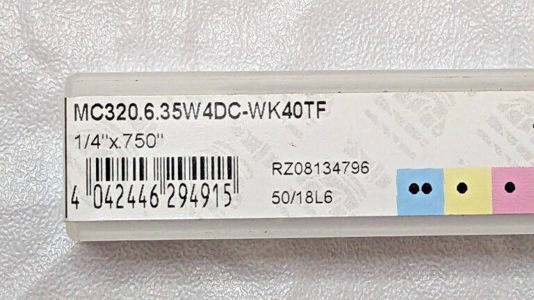 WALTER Carbide Shoulder/Slot Milling Cutter 0.25"D MC320.6.35W4DC-WK40TF 7528157
