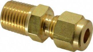 HAM-LET9pc Compression Tube Connector: 1/4" Tube OD, Compression x MNPT