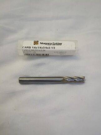 NIAGARA CUTTER Square End Mill: 1/4" Dia, 3/4" LOC, 4 Fl carbide 17005311