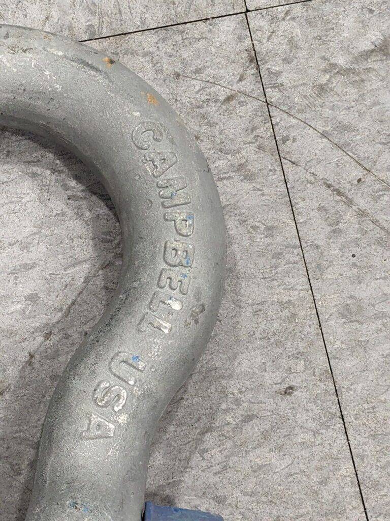 Campbell 1-3/4" ANCHOR SHACKLE,BOLT TYPE,H/G 5392835