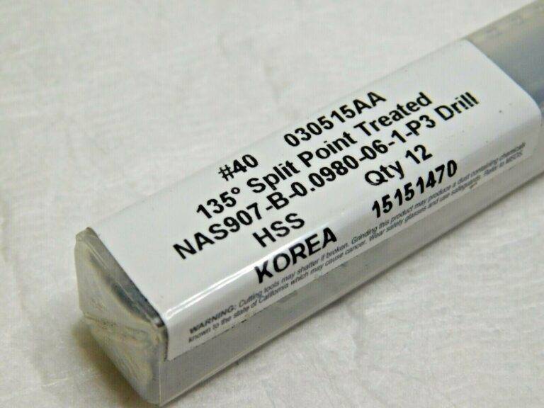 New York Twist Drill Extension Drill HSS 135º #40 QTY 60 NAS907-B-0.0980-06-1-P3