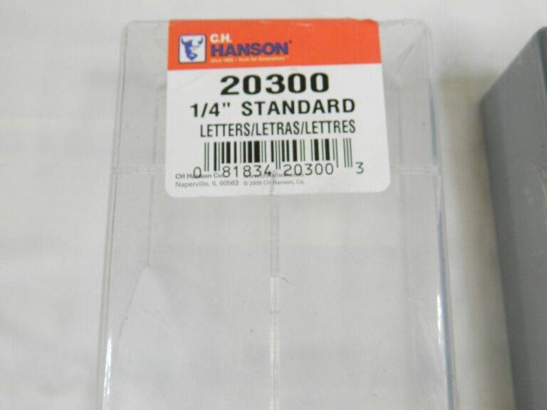 C.H. HANSON 27 Piece, 1/4″ Character Steel Stamp Set DAMAGED CASE 20300