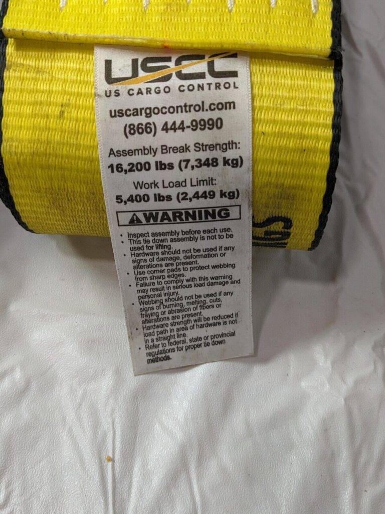 US Cargo Polyester Tie Down: 30' Long, 4" Wide, 5400 lb 8530WH-Y