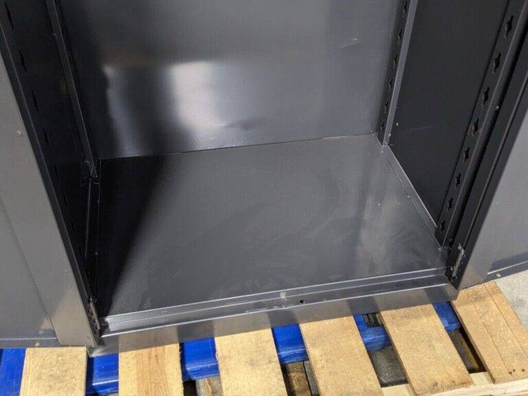 Hallowell Steel Storage Cabinet w/ Locking Handle 78" x 36" x 24" Damaged