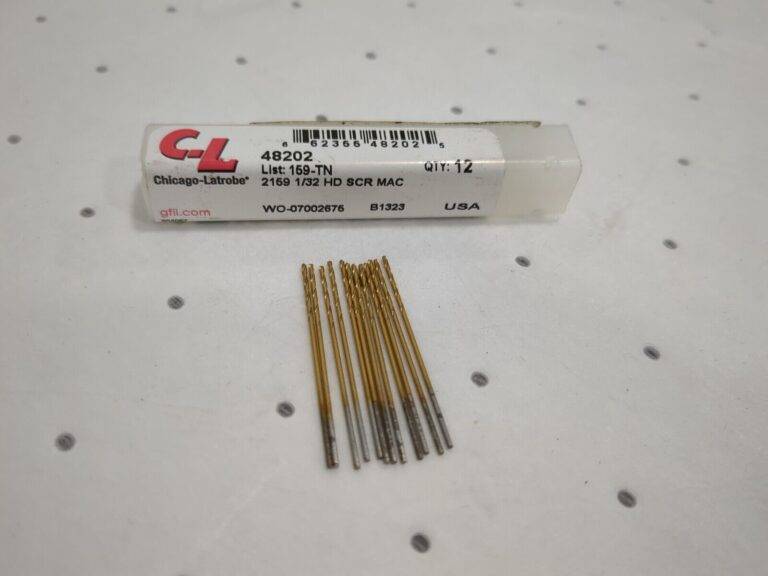 CHICAGOLATROBE 12 pk Screw Machine Length Drill Bit1/32"Dia 135 deg Pt HSS 48202