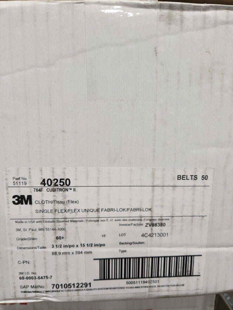 3M Cloth Belt 784F, 60+ YF-weight, 3-1/2 in x 15-1/2 in Qty 50 7010512291