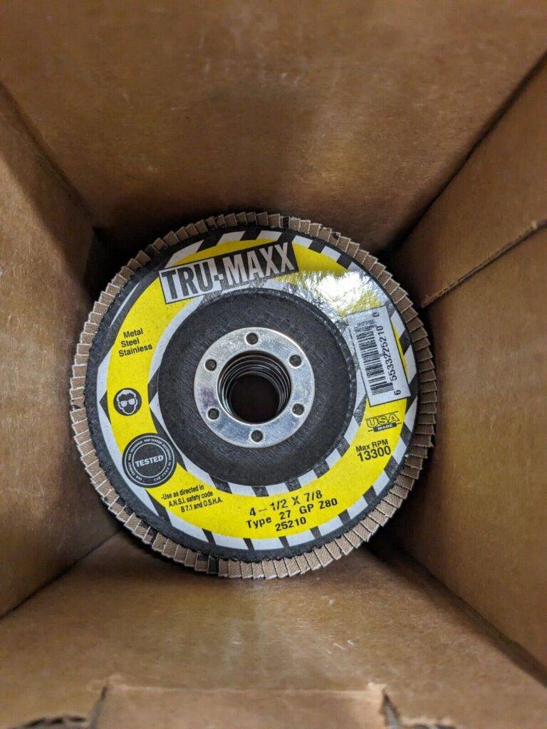 TRU-MAXX Flap Disc: 4-1/2" Dia, 60 Grit, Type 27 Qty 10 66254443396