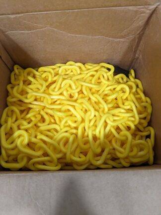 Mr. Chain Heavy-Duty Chain: Plastic, Yellow, 100' Long, 2" Wide 51002-100