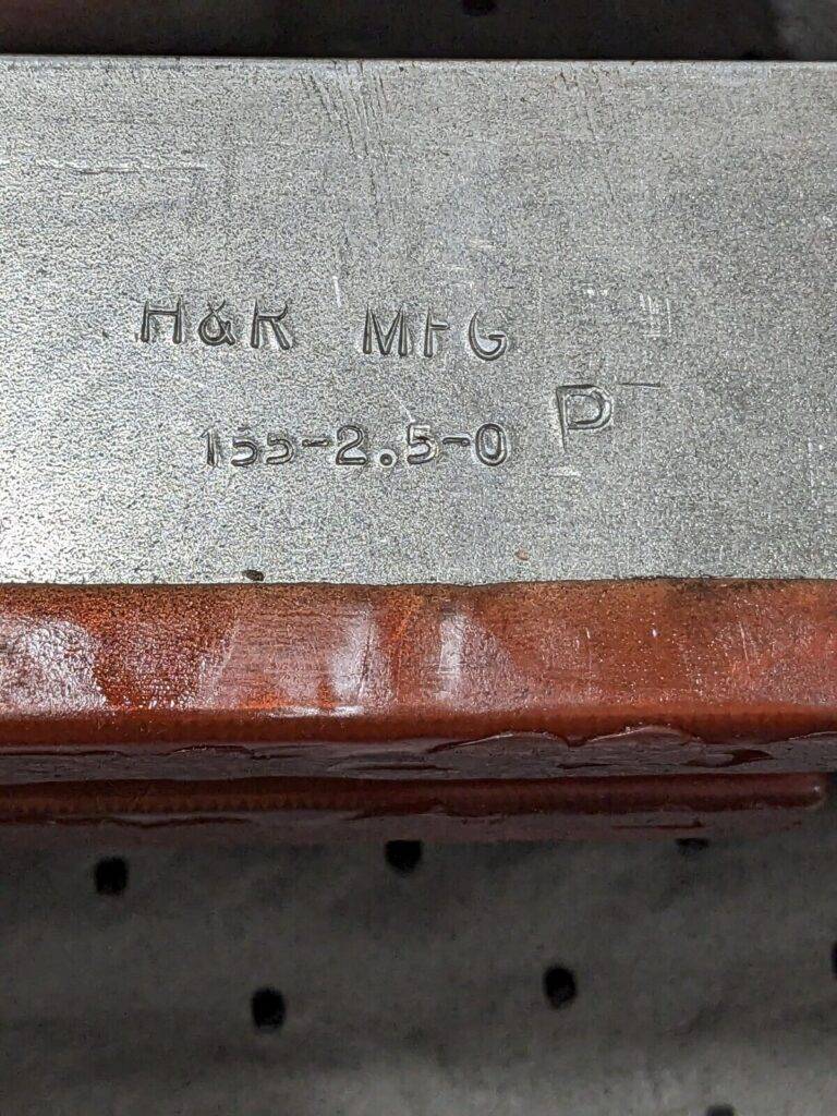H&R Soft Lathe Chuck Jaw: Serrated 2-1/2" OAW, 7-1/2" OAL Qty 2 HR-155-2.5-OP