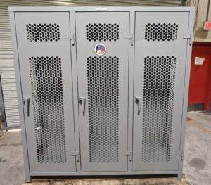 Strong Hold 66-3H-24-1T-L Industrial Storage Locker 14-Ga. Steel 75 x 72 x 24