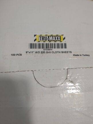 TRU-MAXX approx.100Sanding Sheet: 220 Grit, Aluminum Oxide, Coated AC411JFE220G