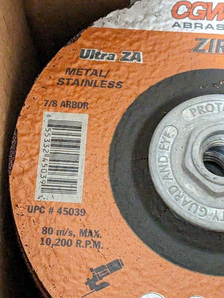 CGW Depressed-Center Wheel: Type 27, 6" Dia, 1/4" Thick Qty 10 45040