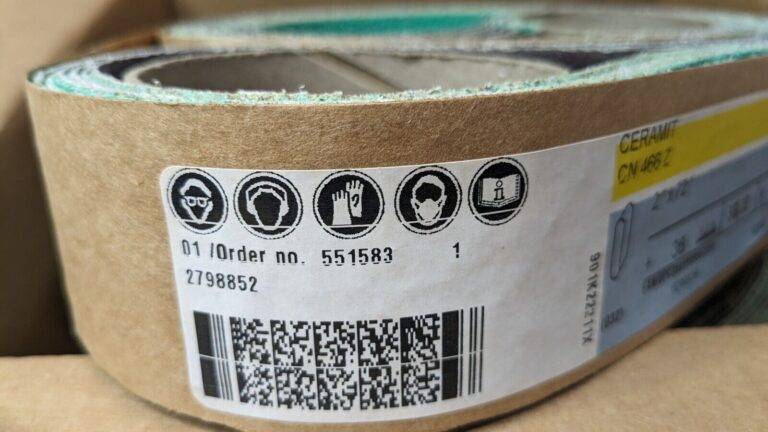 CASE OF 26 HERMES Ceramit Abrasive Belts Narrow CN 466 Z 2" X 72" 36 Grit 551583