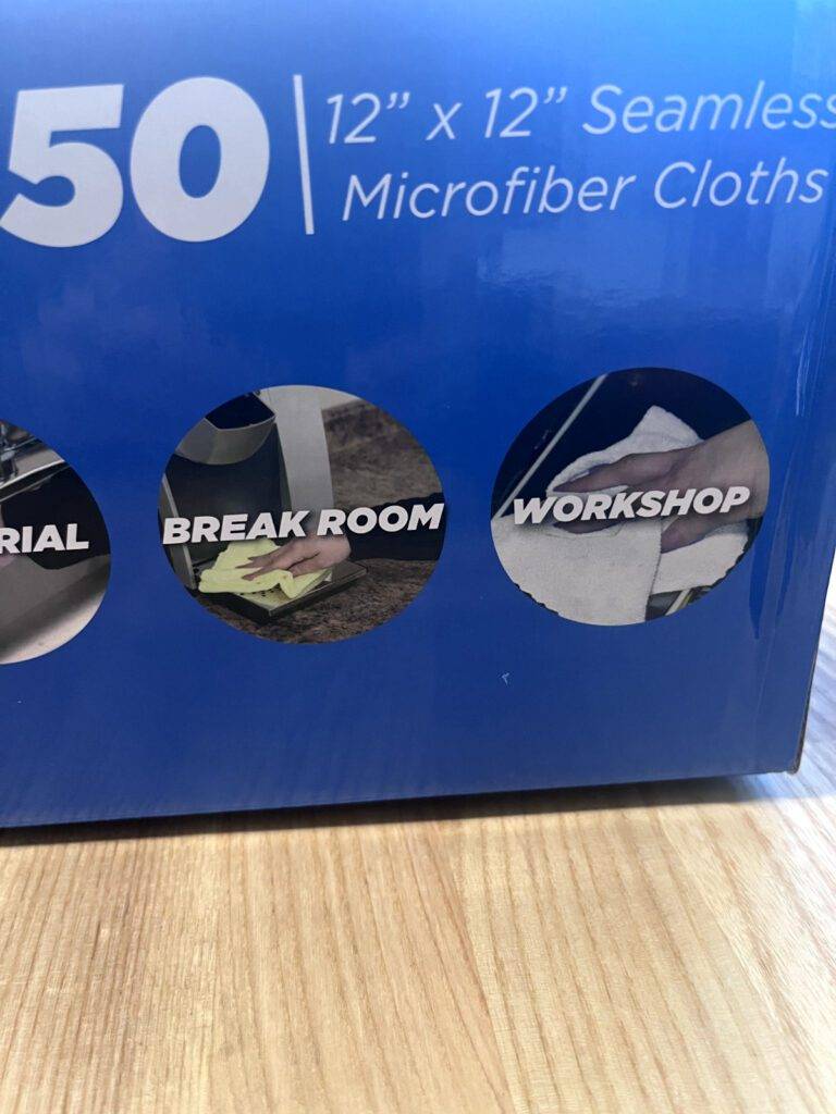 Microfiber Wipes: Reusable 12"X12" seamless Green 50 per box and 8 case per sale
