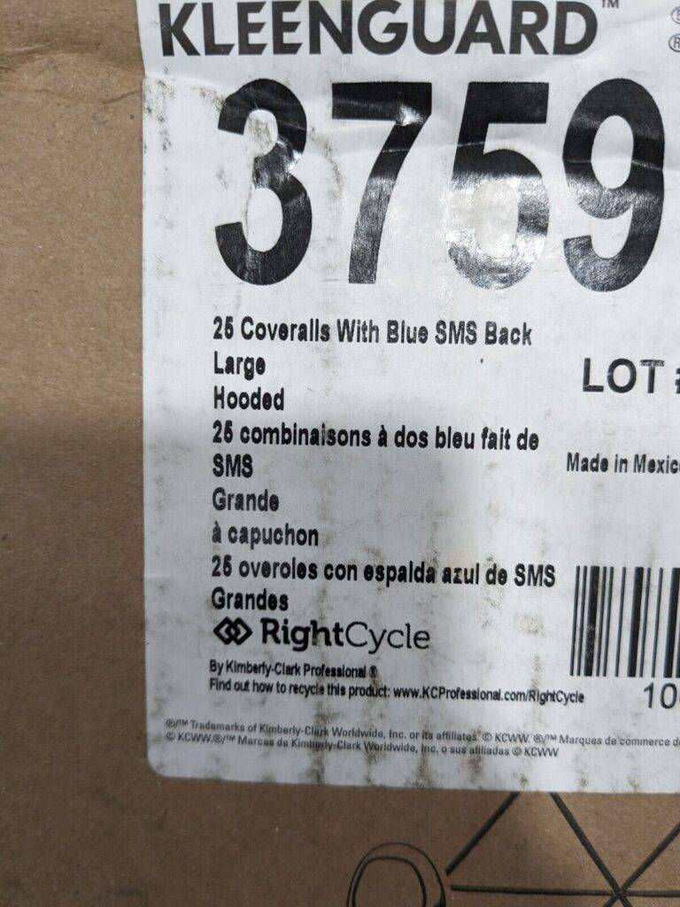 KLEENGUARD 25PK A40 Coveralls With Blue Breathable SMS Back Size L Hooded 37591