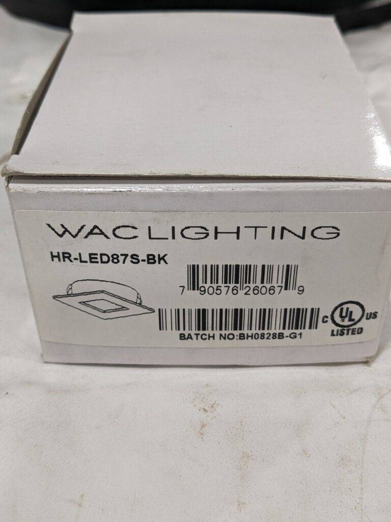 WAC Lighting LED Square Button Light, 2700K Black HR-LED87S-BK