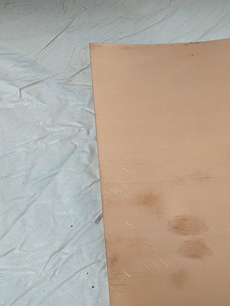 Copper Sheet 0.01 Inch Thick x 12 Inch Square Qty 2 XCUFLR071441x1