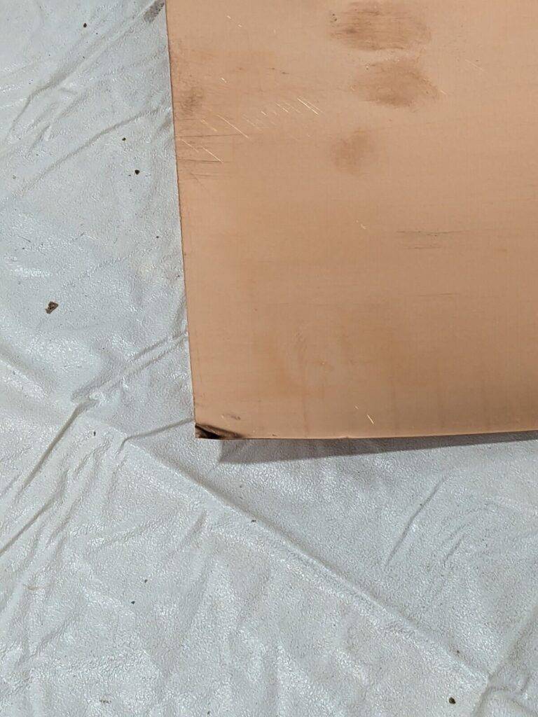 Copper Sheet 0.01 Inch Thick x 12 Inch Square Qty 2 XCUFLR071441x1