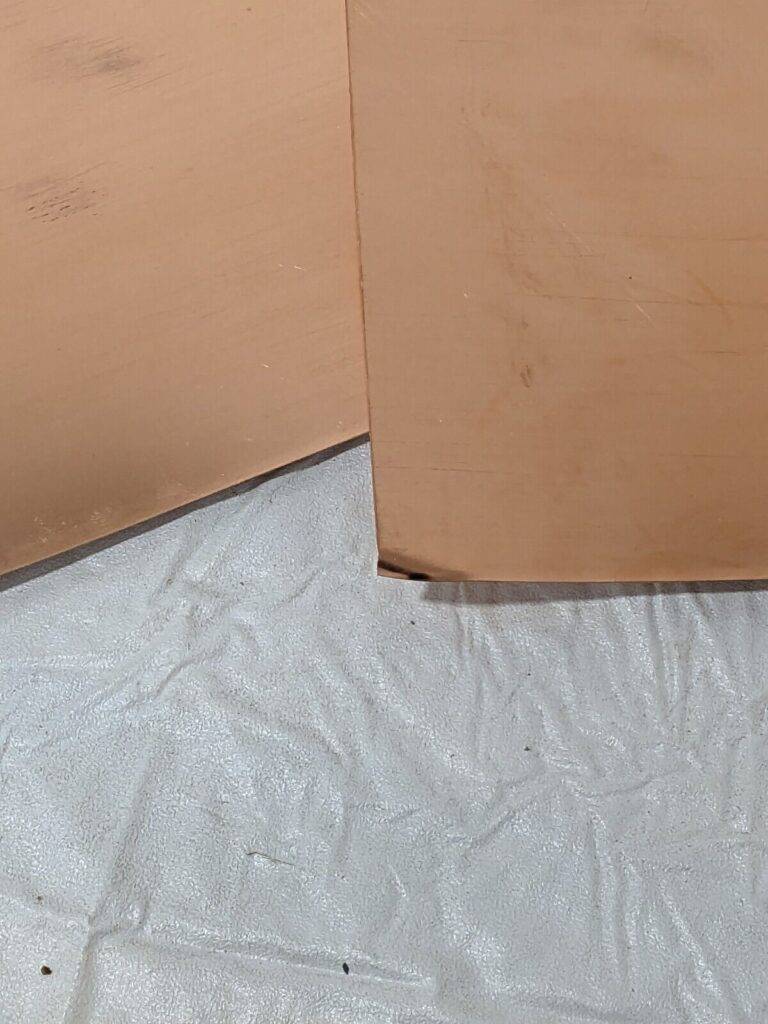 Copper Sheet 0.01 Inch Thick x 12 Inch Square Qty 2 XCUFLR071441x1
