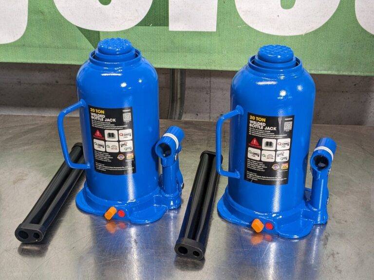 Set of 2 Hydraulic Side Pump Bottle Jack 20 Ton Load Capacity