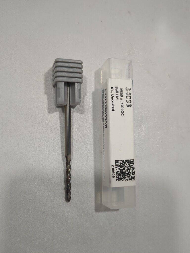HARVEY TOOL Ball End Mill: 0.0930" Dia 3 Fl Solid Carbide 34093